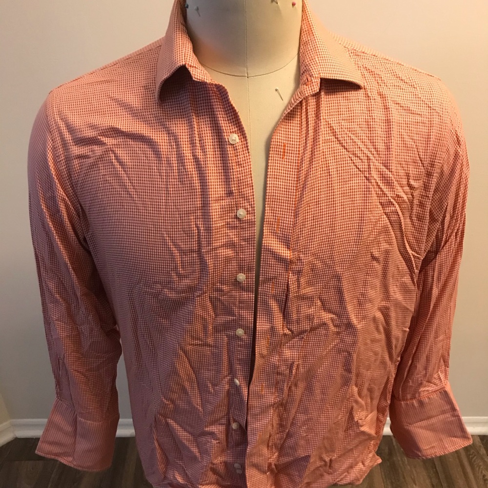 Orange Cuff Link Shirt